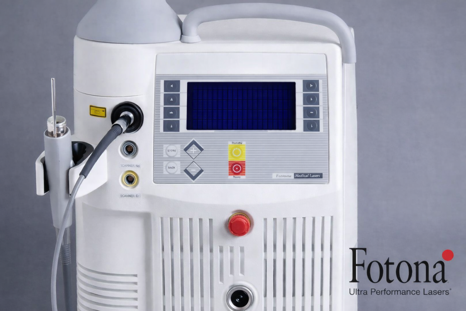 Imagem de apoio (ex.: clínica, equipa ou detalhe do laser)